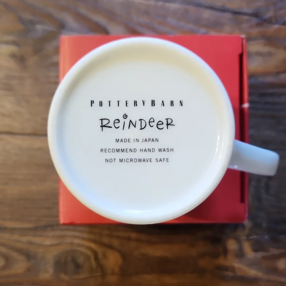 Pottery Barn Vintage Collectible Reindeer Mug 
